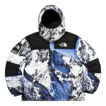 Куртка x the north face mountain baltoro 700 fill down jacket 'white blue black' Supreme, белый