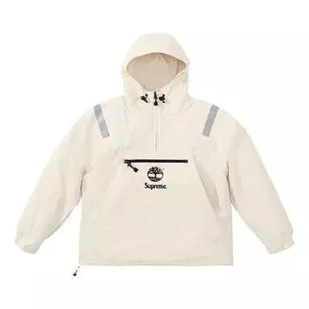 Куртка x timberland reflective taping anorak 'white black' Supreme, белый