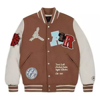 Куртка x travis scott 'archaeo brown light orewood brown' Air Jordan, коричневый
