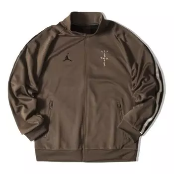 Куртка x travis scott track crossover logo спортивная куртка азиатские размеры Air Jordan, коричневый