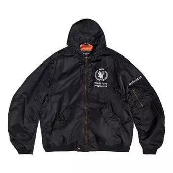 Куртка x wfp light hooded bomber 'black' Balenciaga, черный