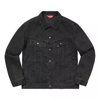 Куртка york painted trucker jacket 'black purple' Supreme, черный
