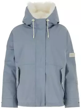 Куртка Yves Salomon с аппликацией логотипа, синий