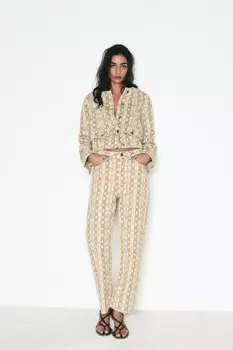 Куртка z1975 с животным принтом ZARA, цвет snake