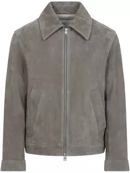 Куртка замшевая AMI Paris, серый