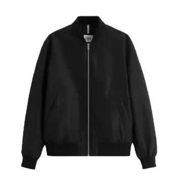 Куртка Zara Basic Bomber, черный