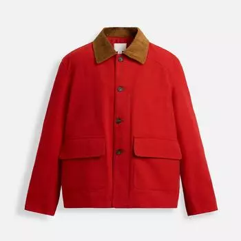 Куртка Zara Contrast Collar, красный