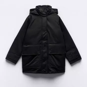 Куртка Zara ZW Collection Padded, черный