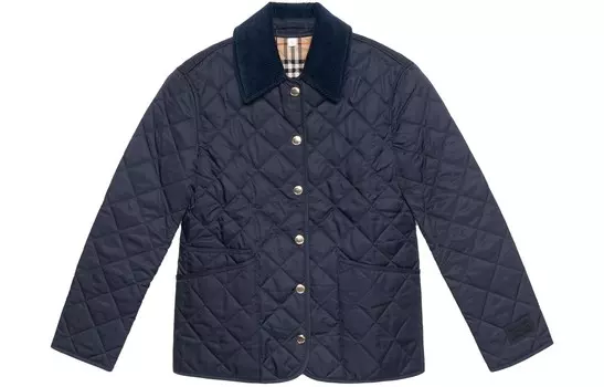 Куртка женская Burberry с мягким воротником, темно-синий