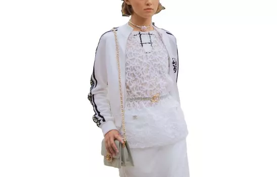 Куртка женская Chanel, белый / черный