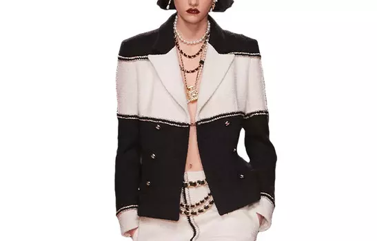 Куртка женская Chanel, черный / белый