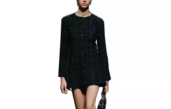 Куртка женская Chanel на больших пуговицах, черный