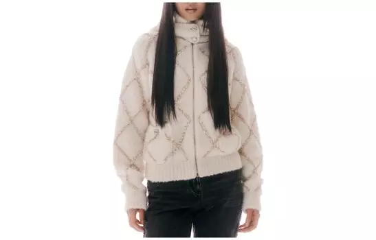 Куртка женская Chanel на молнии, белый