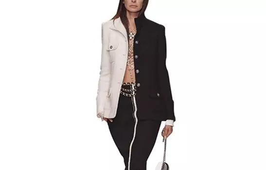 Куртка женская черная/белая Chanel