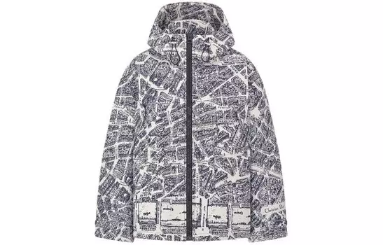 Куртка женская Dior с принтом, белый / черный