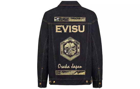 Куртка женская джинсовая синяя Evisu, синий
