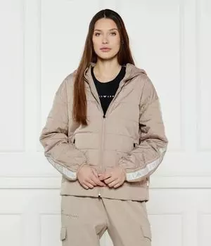 Куртка женская Ea7 стеганая с капюшоном, бежевый