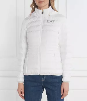 Куртка женская Ea7 стеганая с воротником-стойкой, белый
