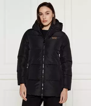 Куртка женская Ea7 утепленная с капюшоном, черный