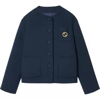 Куртка женская Gucci с карманами, темно-синий