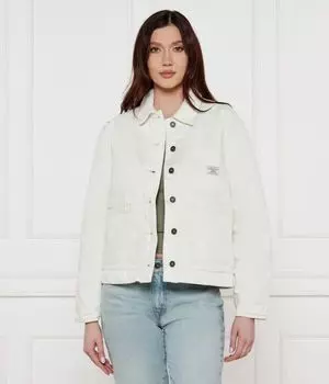 Куртка женская Guess Jeans Chore джинсовая классического кроя, белый