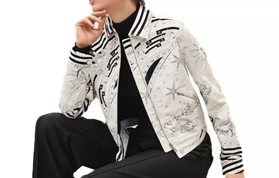 Куртка женская Hermes, белый / черный