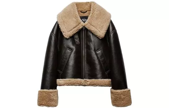 Куртка женская коричневая Zara