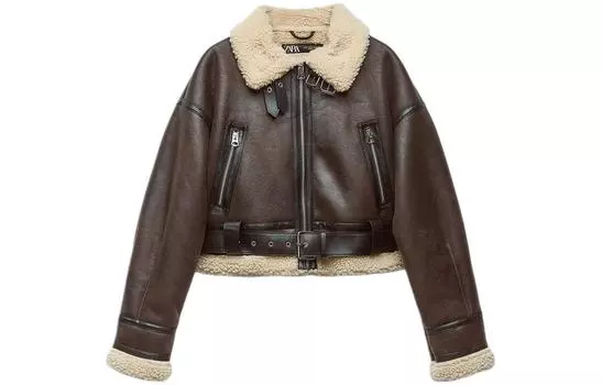 Куртка женская коричневая Zara