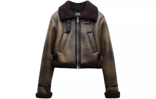 Куртка женская коричневая Zara