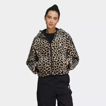 Куртка женская леопардовая Adidas x Atmos, коричневый