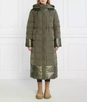 Куртка женская Liu Jo Sport длинная с блестящими вставками, зеленый