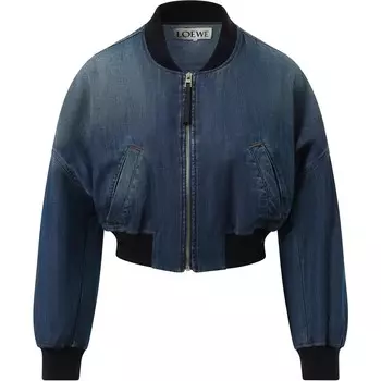 Куртка женская Loewe с эффектом потертости, синий