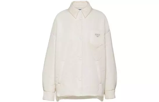 Куртка женская Prada с плюшевым карманом, белый