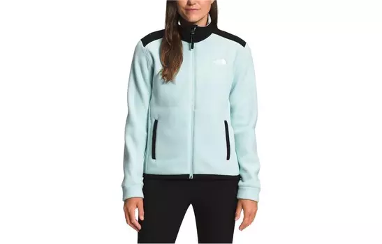Куртка женская синий с черной надписью The North Face