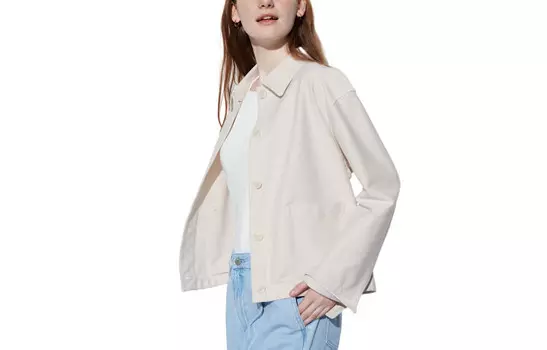Куртка женская светло-бежевая Uniqlo
