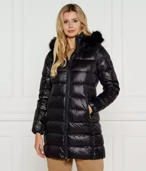 Куртка женская Tommy Hilfiger длинная с мехом, черный