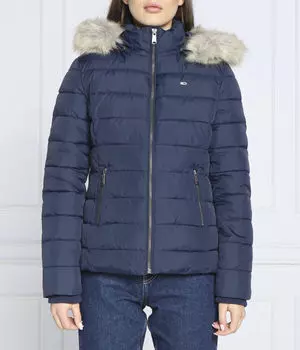 Куртка женская Tommy Jeans стеганая с мехом, синий