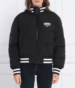 Куртка женская Tommy Jeans стеганая с окантовкой, черный