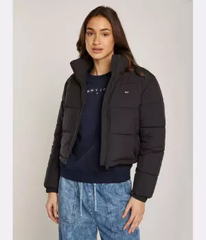Куртка женская Tommy Jeans стеганая укороченная, черный