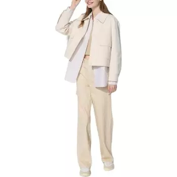 Куртка свободного покроя из джерси Uniqlo, 30 кремовый