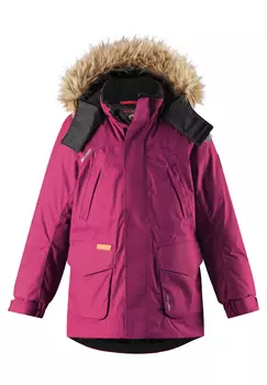 Куртка зимняя детская Reima Serkku с капюшоном, ягодный