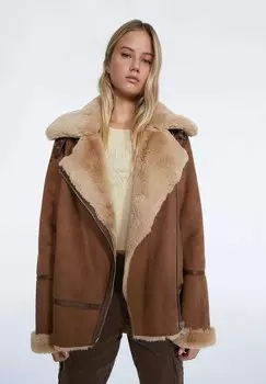 Куртка зимняя Doubleface-Biker Mit Weichem Stradivarius, коричневый