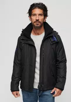 Куртка зимняя HOODED MOUNTAIN Superdry, пестрый черный
