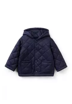 Куртка зимняя QUILTED WITH HOOD United Colors of Benetton, цвет blue