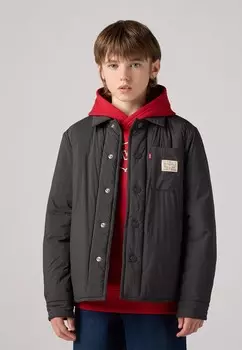 Куртка зимняя REVERSIBLE QUILTED SHACKET Levi's, серый/коричневый