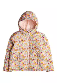Куртка зимняя START ME UP PRINTED STEPP Roxy, цвет off white