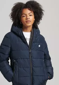 Куртка зимняя Superdry Hooded Spirit Sports Puffer, синий