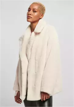 Куртка зимняя URBAN CLASSICS " Urban Classics Ladies Lapel Teddy Jacket" (1 шт.), без капюшона, белый