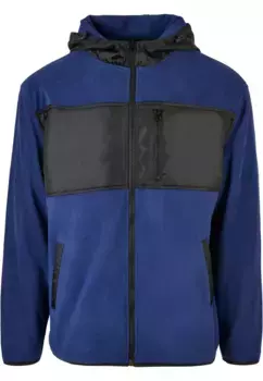 Куртка зимняя URBAN CLASSICS " Urban Classics Men's Hooded Micro Fleece Jacket" (1 шт.), с капюшоном, синий
