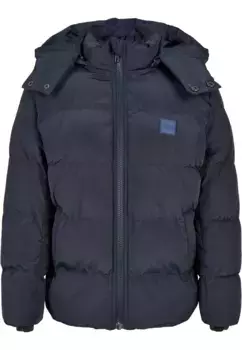 Куртка зимняя URBAN CLASSICS " Urban Classics Men's Boys Hooded Puffer Jacket" (1 шт.), с капюшоном, цвет морской волны